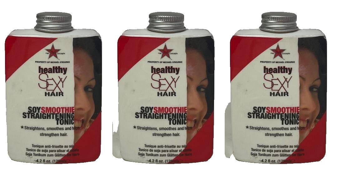 3 Healthy Sexy Hair Soy Smoothie Straightening Tonic 4.2 oz 