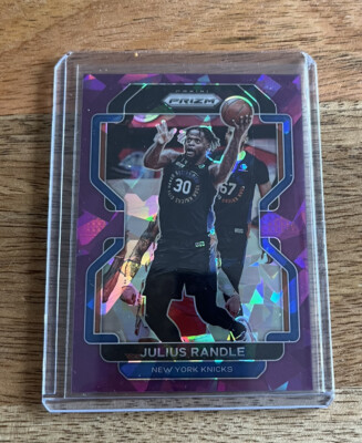 2021 Panini Prizm Basketball Julius Randle Purple Cracked Ice Prizm /149 #85