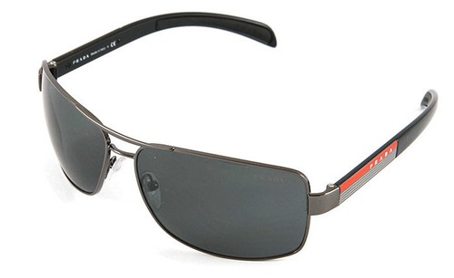 POLARIZED NEW Genuine PRADA Linea Rossa Men Metal Sunglasses PS 54IS SPS 54I 541 - Picture 1 of 5