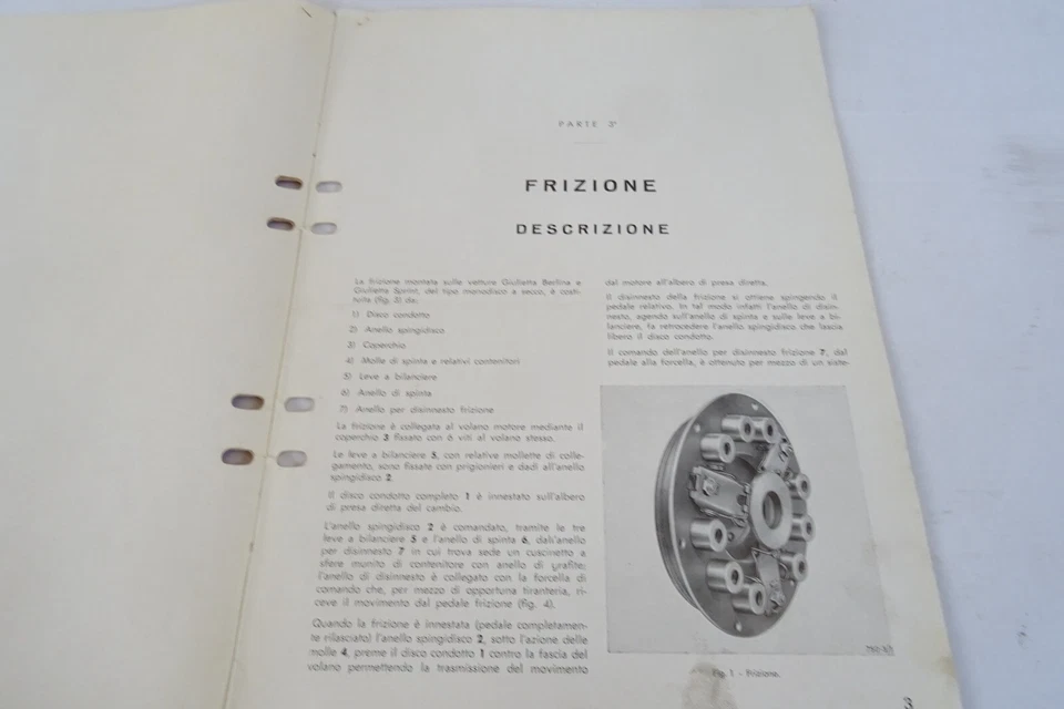 manuale delle riparazioni Alfa Romeo Giulietta Giulietta Sprint frizione cambio - Immagine 3 di 4