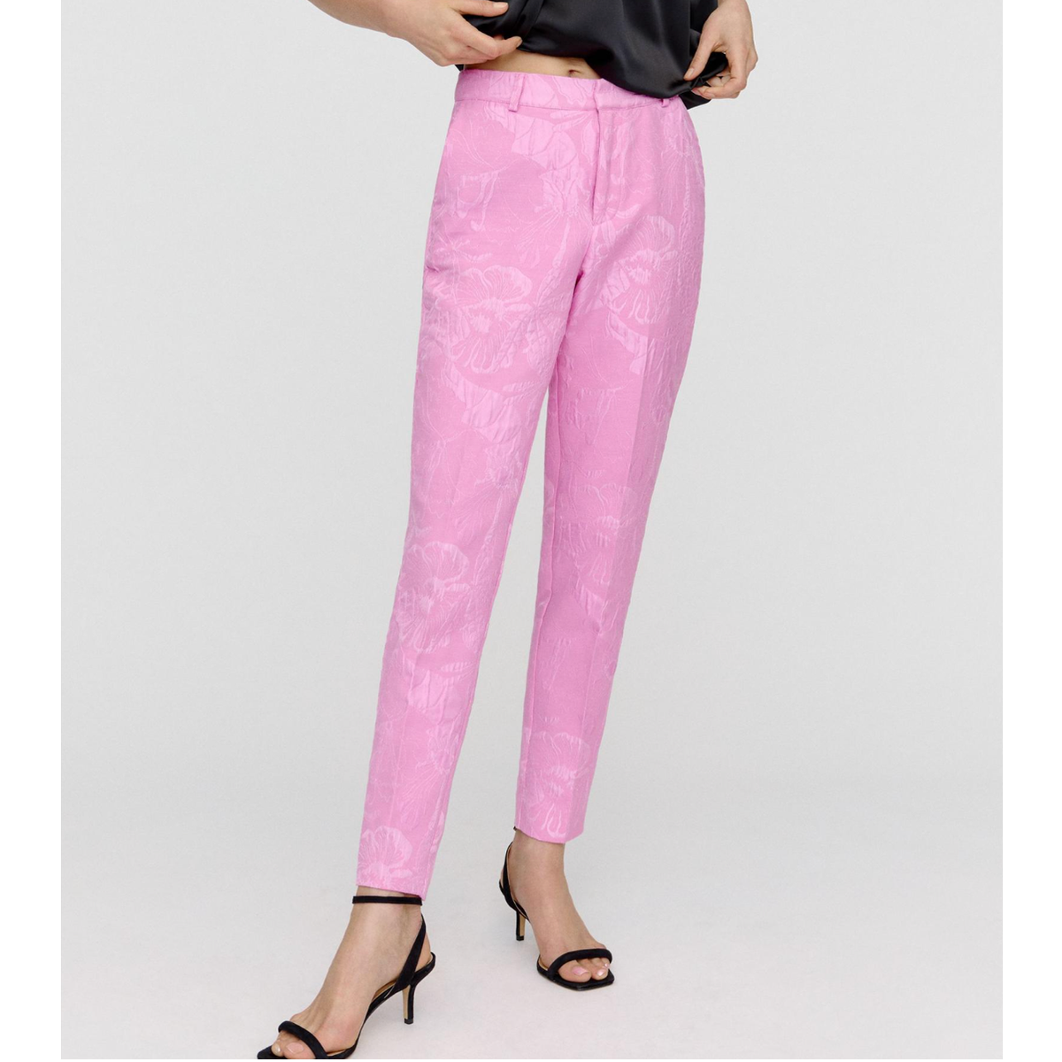 SCOTH & SODA Lowry Jacquard Pants Pink Orchid Park in Bloom {3R15