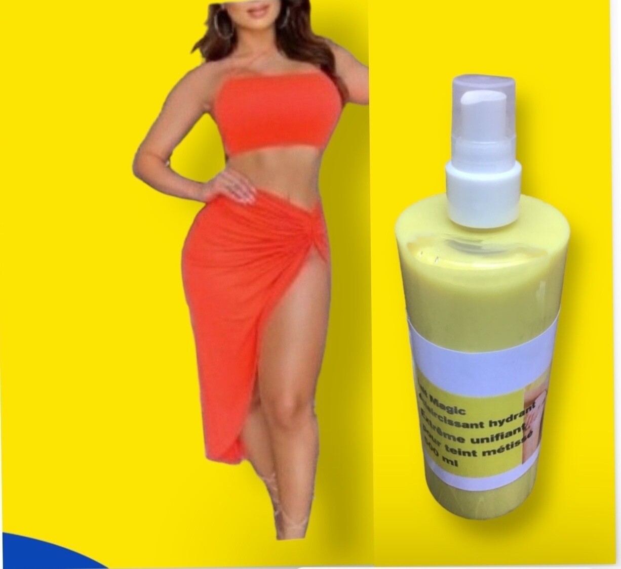 Lait magic éclaircissant corps pour sublimer le teint métissé après la douche