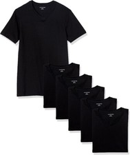 100% Cotton 6 Pack Amazon T-shirts V Neck Undershirt Size XXL Long Body Length