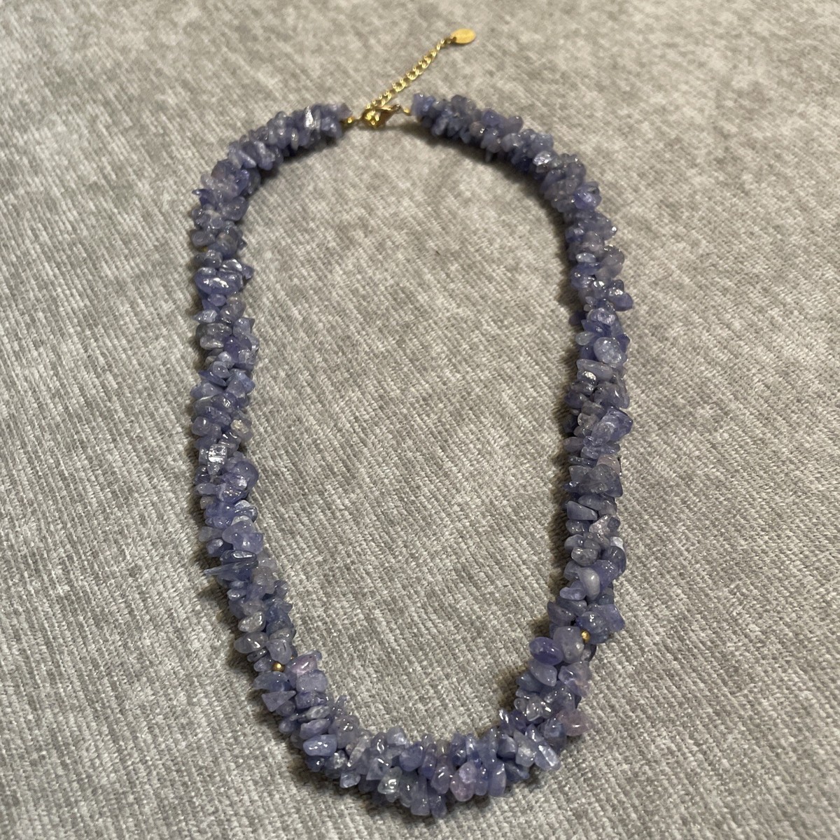アクセサリー 80-90's Vintage Italy Torsade Necklace Vintage Stauer Necklace Purple Lavender Stone Gem Torsade jewelry