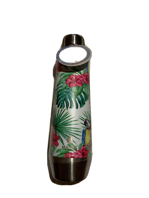 Manna Moda 18oz Stainless Steel Bottle Tropical  Wall Vacuum Sealed