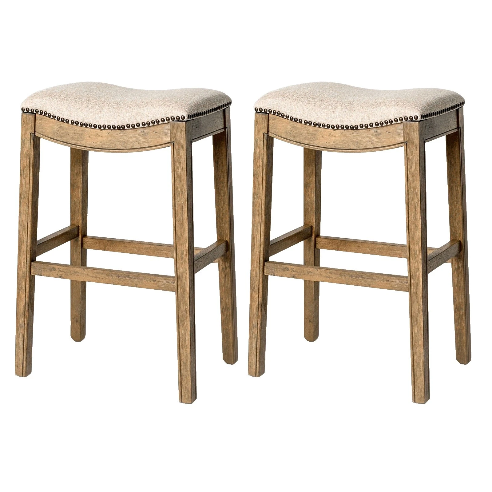 Wood Frame Vintage Bar Stools & Stools
