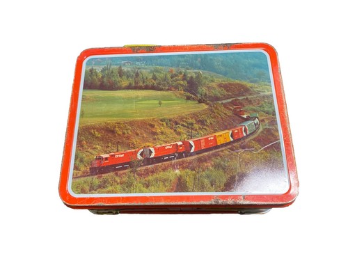 1970s Ohio Art Canadian Pacific CP Railroad Metal Lunchbox No Thermos - Picture 6 of 7