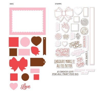Diamond Press Chocolate Box Stamp and Die Set 814567 New