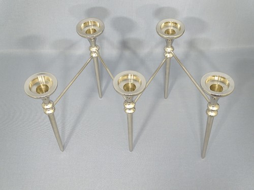 Candelabro modular niquelado BMF Nagel Quist años 60 - Imagen 2 de 9