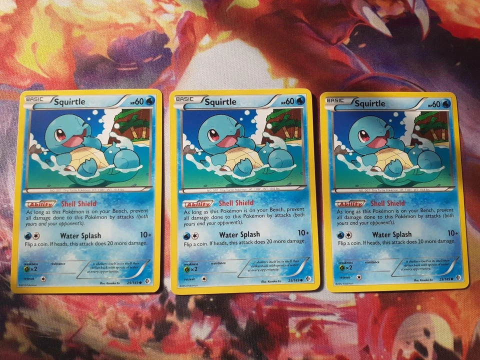 Squirtle 29/149 2012 B&W Boundaries Crossed Pokemon Card Common - LP-MP - Image 2 of 3