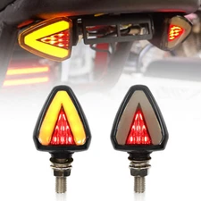 2× Amber Front Rear Turn Signal Blinker Indicator Light For Motorcycle Universal