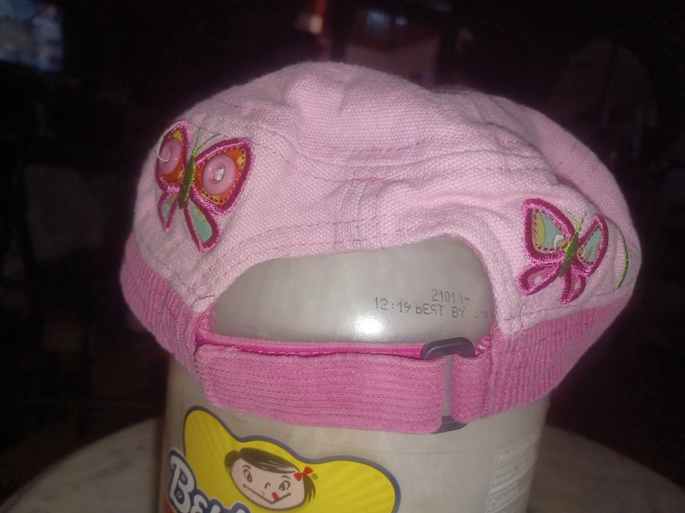 Stephen Joseph Youth Girls BOHO Cap Pink Teal Embroidery Paisley - Image 3 of 4