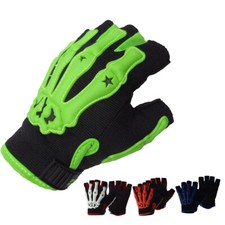 Men's Punk Rock Hip Hop Skeleton Gloves Biker Skull Motorcycle Fingerless Gloves