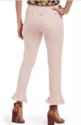 HUE TULIP FLARE HEM DENIM SKIMMER Jean Leggings Capri Crop Pants