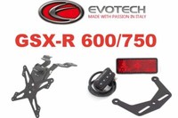 Set Nummernschildhalter Verstellbar Liege Evotech Suzuki 600 2011 2012