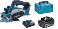Makita DKP180Z Akku-Hobel 18V Set DKP180 + 1X Akku 18V 3Ah + Lader + Makpac 3