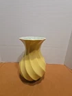 Red Wing Pottery B1431 Swirl Vase – Yellow Exterior, Green Interior