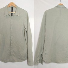 Lululemon Commission Long Sleeve Shirt Green Fern Enzyme Dye M3DJOS Large L