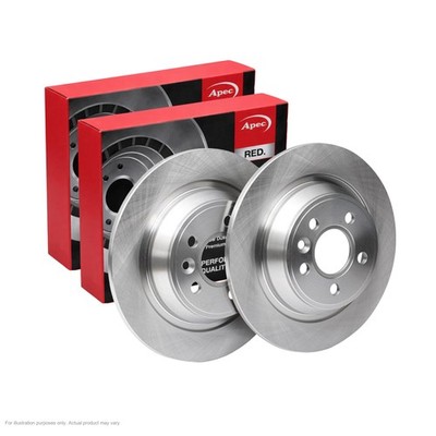 2x APEC Rear Brake Discs For FORD FOCUS II (DA_, HCP, DP 257kW/350HP/2521cc