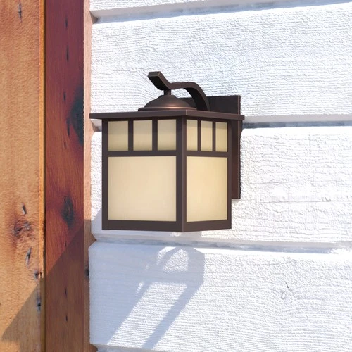 Vaxcel Lighting OW14673 Mission 1 Light Outdoor Wall Sconce - 8 - Bronze - Picture 9 of 12