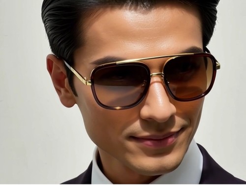 Men Fashion Sunglasses Oversized Square Gold Flat Top Frame Hip Hop Fancy Black - Afbeelding 36 van 76