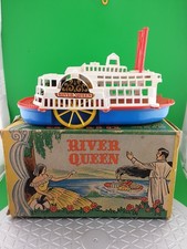 Vintage Louis Marx 8 in. Wind Up River Queen in the Original Box   Complete