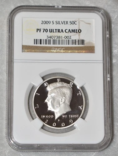 2009 S KENNEDY HALF DOLLAR 90% SILVER NGC PF 70 UC PF70UC SAN FRANCISCO US MINT
