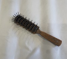 Vintage GOODY Wood Grain 7.5" Detangle Vented Blow Dry Hair Brush Made In USA