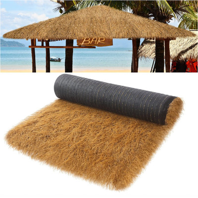 Thatch Grass Roof Artificial Mexican Straw Roll Fireproof Palapa 19.7'' X 19.7 Ft
