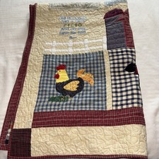 Handmade Crib Quilt Baby Blanket Patchwork Old McDonald Farm Animals Unisex