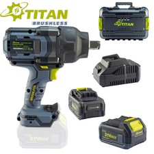 TITAN Akku Schlagschrauber PIW20021B-CORE Set 2000 Nm | 2&times; 5 Ah + Ladeger&auml;t NEU