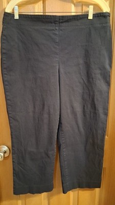 Talbot's Heritage Blue Leggings Stretch Side Zipper Back Pockets Misses Size 12