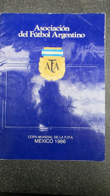Argentina AFA Mexico 1986 Autographed Brochure Includes Maradona Signature