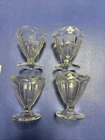 4- Anchor Hocking Sundae Cup Dish Tulip Glass Vintage 4" Dessert Parfait