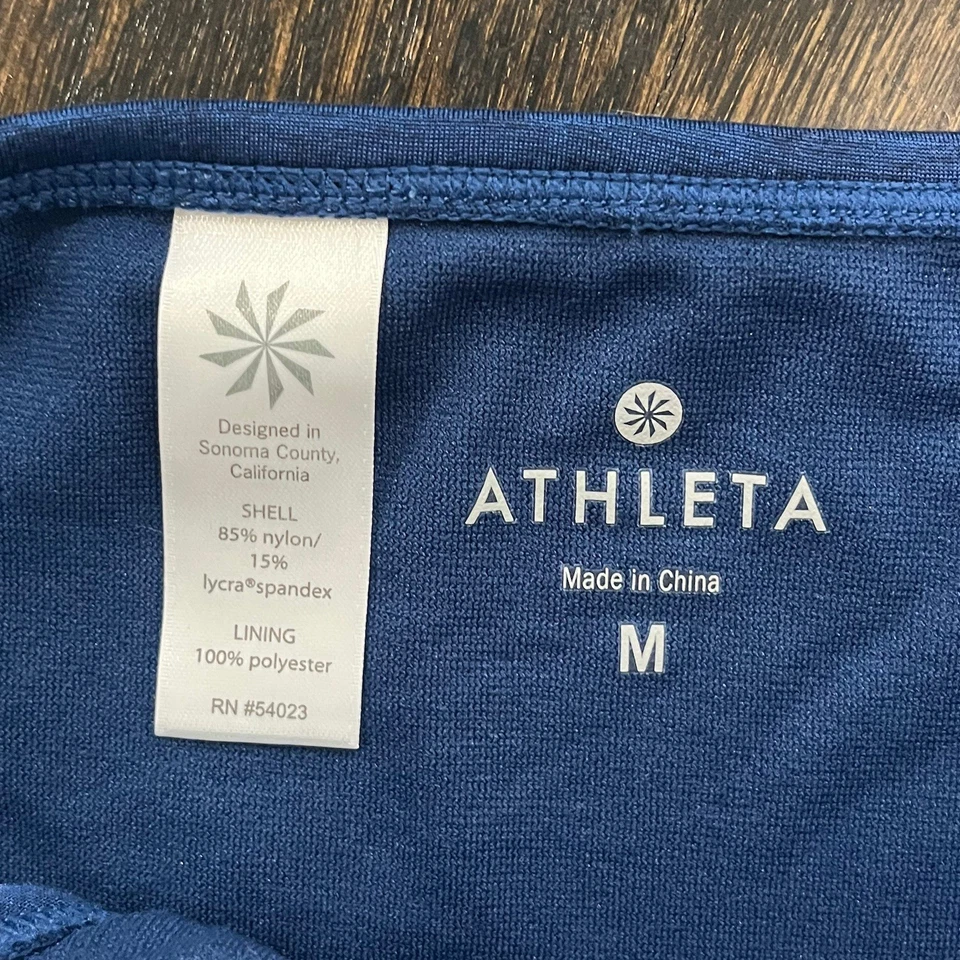 Athleta Aqualuxe Swimsuit Women’s Medium Blue Two Piece Strappy 212829 - Image 3 of 4