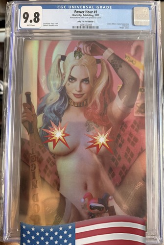 Power Hour #1 - Black Ops Pub - CC4 Foil Ed C - Lucky You Harley Quinn Cgc 9.8