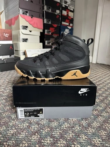 Air Jordan 9 “Gum Black” Sneaker Boot Size 12 BNIB AR4491-025