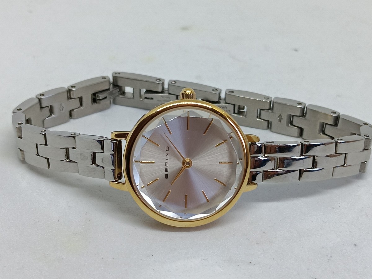 Bering Classic Faceted Crystal 11024-710-C 24mm WR30m Watch ✨ BERING Faceted Crystal Two Tone Stainless Steel Women main image 3