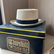Vintage Churchill Ltd Men s Geniune Monte Cristi Panama Straw Hat 7