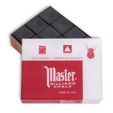 MASTER Pool cue Billiard Premium Quality CHALK - ONE DOZEN - Choose your color