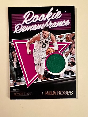 Jayson Tatum Rookie Remembrance 2021 22 Panini NBA Hoops Jersey Card 