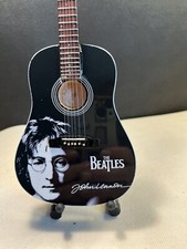 John Lennon Miniature Guitar 25cm Made From Wood