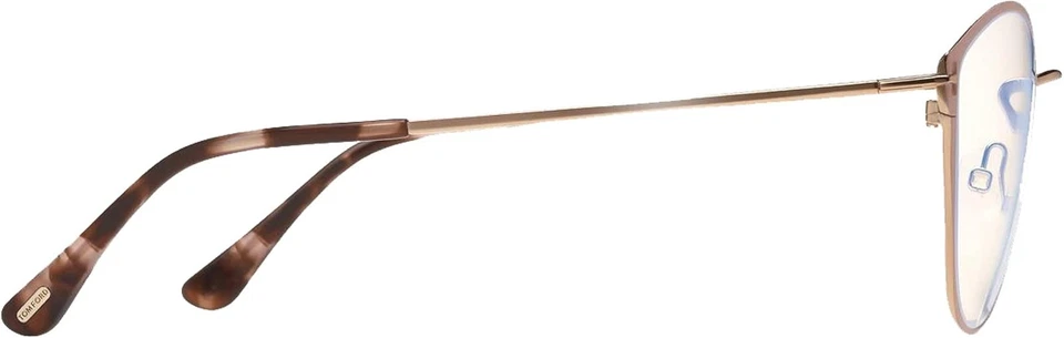 Tom Ford TF 5573-B 072 Rosa Redondo Metal Gato Anteojos FT5573B 55-17-140 Foto 3 de 4