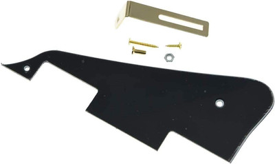 Pickguard Für Epiphone Les Paul (3-Lagig, Mit Goldfarbener Halterung) Schwarz