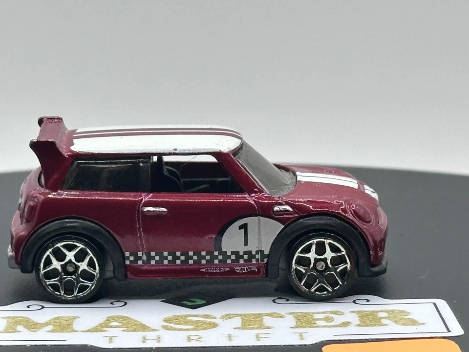 2011 Hot Wheels Mini Cooper S Challenge Dark Red Loose - Image 4 of 4
