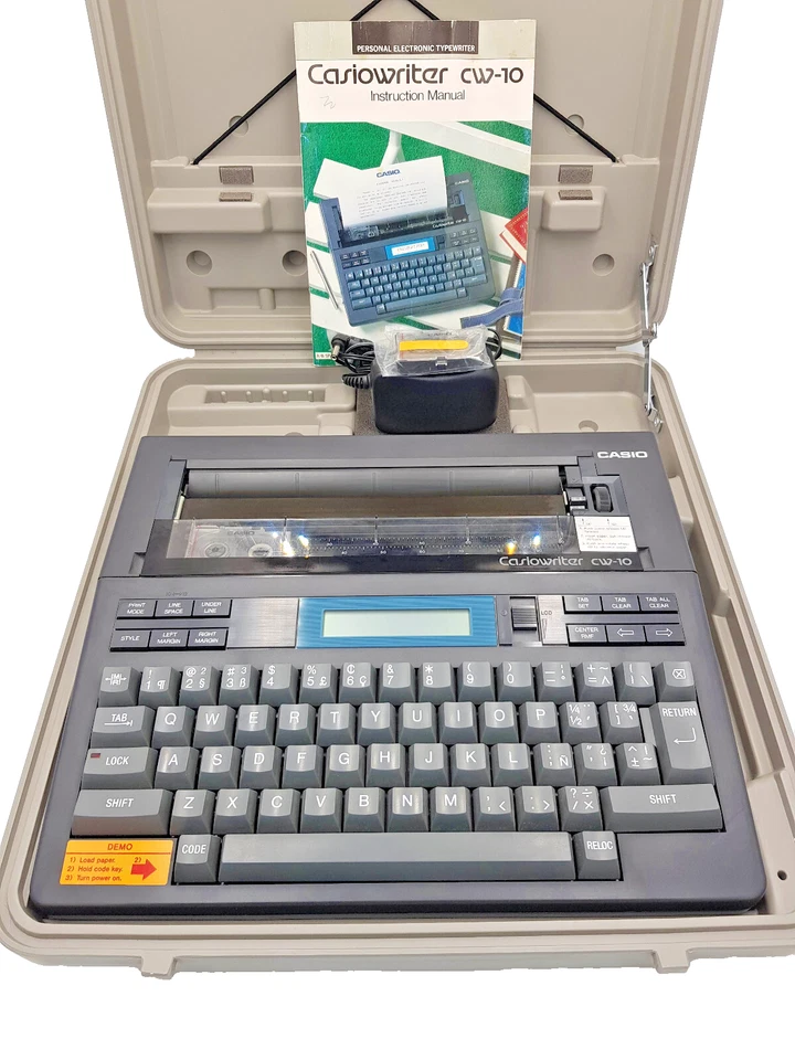 Casio Casiowriter CW-10 Personal Electronic Typewriter CW10A Vintage Collectible - Image 2 of 4