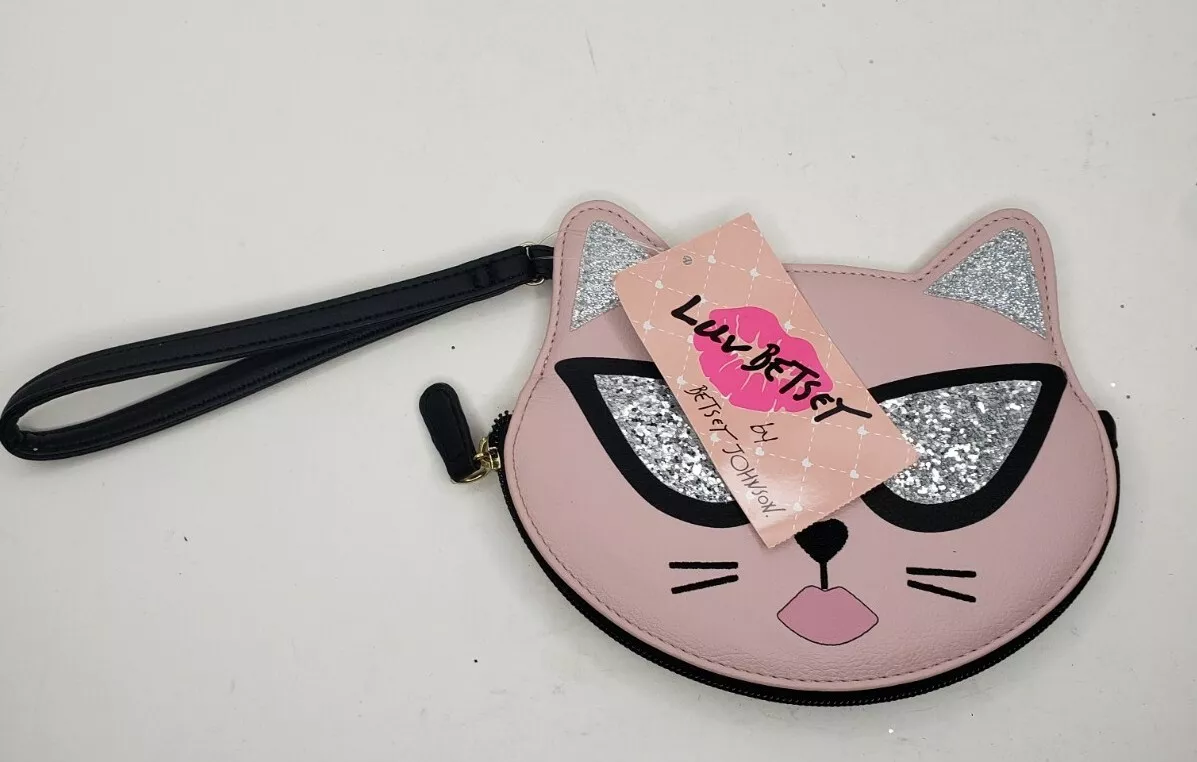 Betsey johnson cat purse pink sale