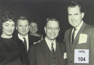 Senator Nixon visits Oregon Gov Tom McCall, Original 1950 Political Photograph