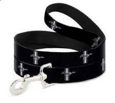 FORD MUSTANG Black Dog Leash Licensed 4 Feet Long Buckle Down Licensed