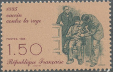 TIMBRE France 1985 n° 2371 ** ( vaccin contre la rage  ) TBE